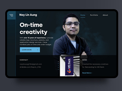 Portfolio web design design ui