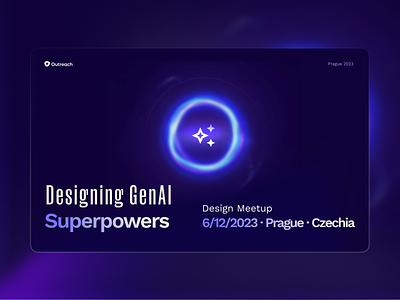Designing GenAI superpowers – Design Meetup ai ai animation ai sphere animation artificial intelligence genai meetup sphere ui