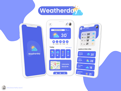 UI weather App - Weatherday design illustration ui vector weather app