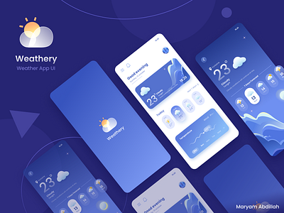 Weathery - Weather App UI graphic design ui