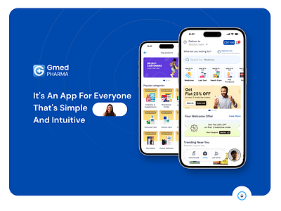 Online Pharmacy App - Gmed Online Pharmacy Mobile App animation app branding mobile app motion graphics pharma pharmaui ui ux