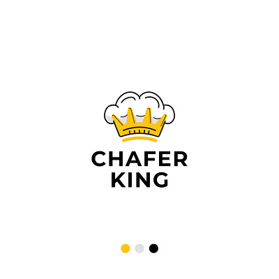 Chef a crown with a chefs hat on top branding creative design graphic design illustration logo logo design logodesign logotype sign ui