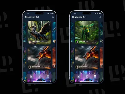 Discover Art App Artwork Library ✨ ai app design app designer appdesigner art app art collections art discovery art gallery art lover community art projects content discovery exploration hub explore art hd artwork mobile app ui uidesigner uxdesigner uxui visual arts