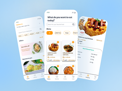 Food delivery mobile app figma ui ux