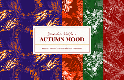 Autumn Mood Seamless Patterns abstract abstract design autumn branding cover design creative design floral flowers packaging design pattern plants product design seamless pattern visual identity