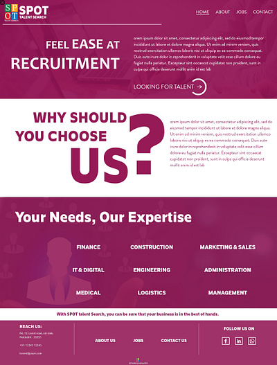Web Designing for recruitment agency branding graphic design logo recruitement agency ui ux ux design web web design