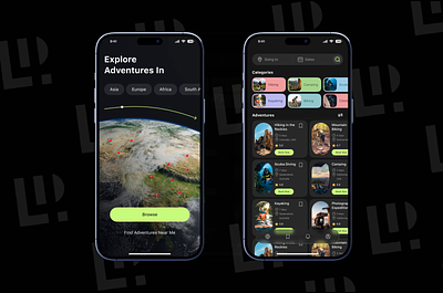 Adventure Discovery Mobile App Explore Expedition ✨ adventure discovery app adventure goals adventure library adventure seekers app design daily adventure outdoor activity personalized recommendations premium adventure search and filter options special events stunning adventure travel planning tools traveler tips trending adventure ui user centric design visual guides