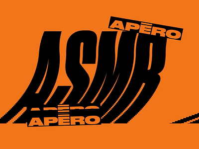 ASMR Apéro - Konbini Intro apéro asmr brand kinetic konbini logo loop motion slitscan typeface