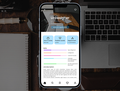 Job Advertisement - Daily UI 050 app daily dailyui050 figma job job advertisement joblisting mobile ui uix101 ux