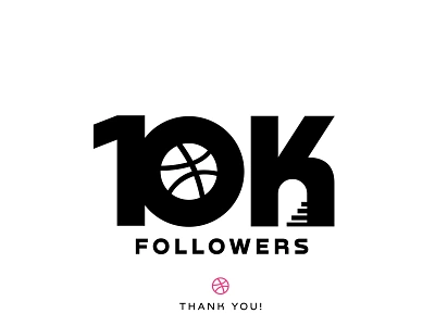 10K Followers 10000 followers 10k 10k logo alex seciu logo design logo designer