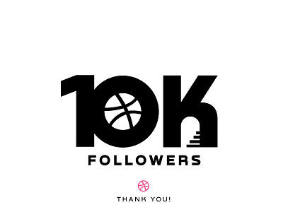 10K Followers 10000 followers 10k 10k logo alex seciu logo design logo designer