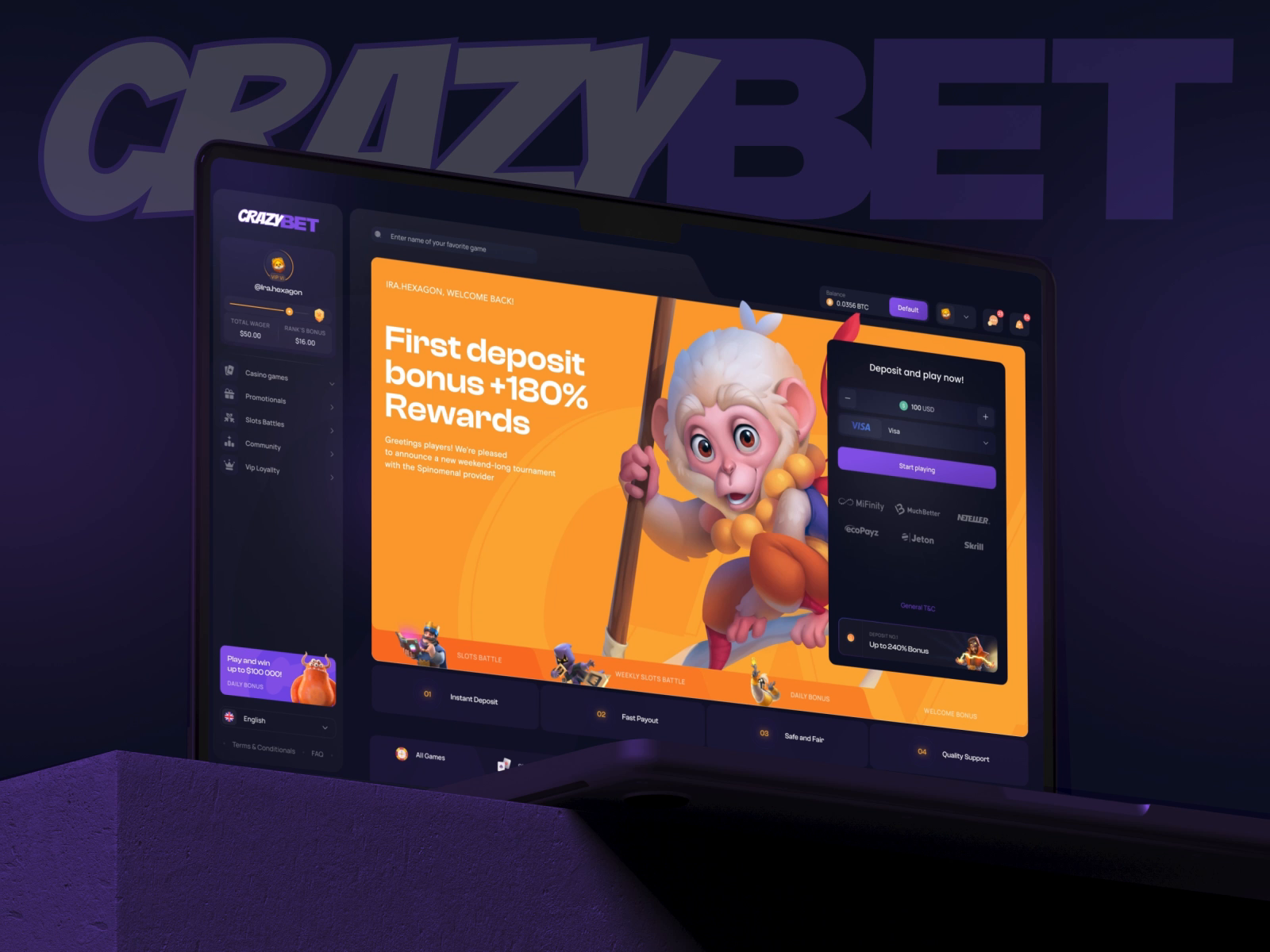 CrazyBet Website Design Online Casino By Hexagon Agency On Dribbble crazybet-website-design-online-casino-by-hexagon-agency-on-dribbble