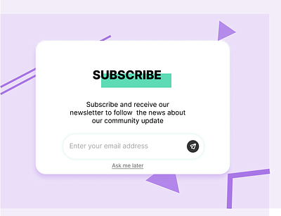 Hello Dribble Fam ! 👋 Daily UI 026 - Subscribe Page 3d animation branding dailyui graphic design logo motion graphics ui