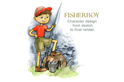 Fisherboy. Character design. children book