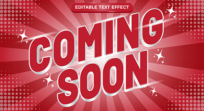 Coming Soon 3d editable text style 3d 3d text effect branding coming soon coming soon text effect design editable text graphic design illustration mockup sale text mockup vector vector text vector text mockup