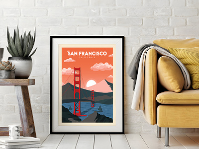 San Francisco Travel Poster Design art graphic design illustration poster design sanfrancisco travel poster trending