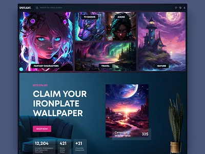 Metal Posters Ecommerce Website Home Page displate ecommerce home page internet market ironplate market metal posters online online store posters shop store ui ux web design website