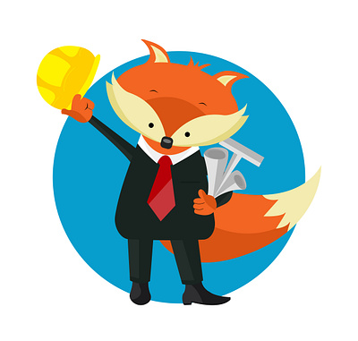 Fox Engineer branding design digital digital painting engineer fox graphic design illustration illustrator logo mascot ui vector