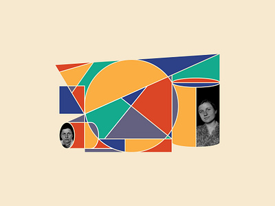 MARIA RASCH abstract bauhaus color digital art frauhaus geometric illustration poster design shape