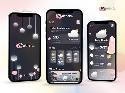 Weatheraa : UI Weather App. app design ui
