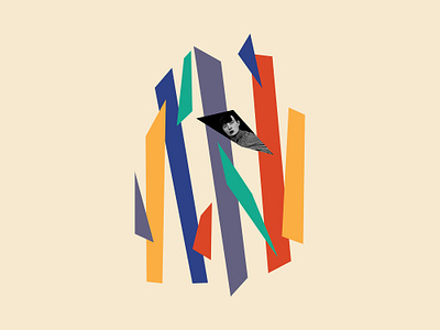 ELISABETH KADOW abstract bauhaus color digital art frauhaus geometric illustration poster design shape