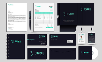 TUNH PEOPLE Branding business card corporete identity graphic design logo stationery stationery design t shart