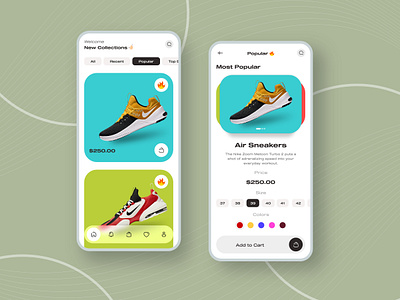 Sneakers - E-commerce App app app design e commerce sneakers ui uiux user experience user interface ux