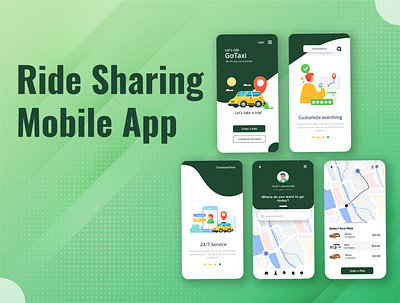 Ride Sharing App Design ui