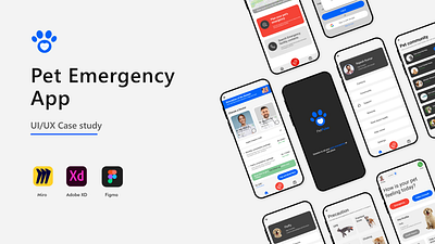 Pet Pulse- A Pet Emergency App app design case study mobile app design service design ui ux ux case study web design