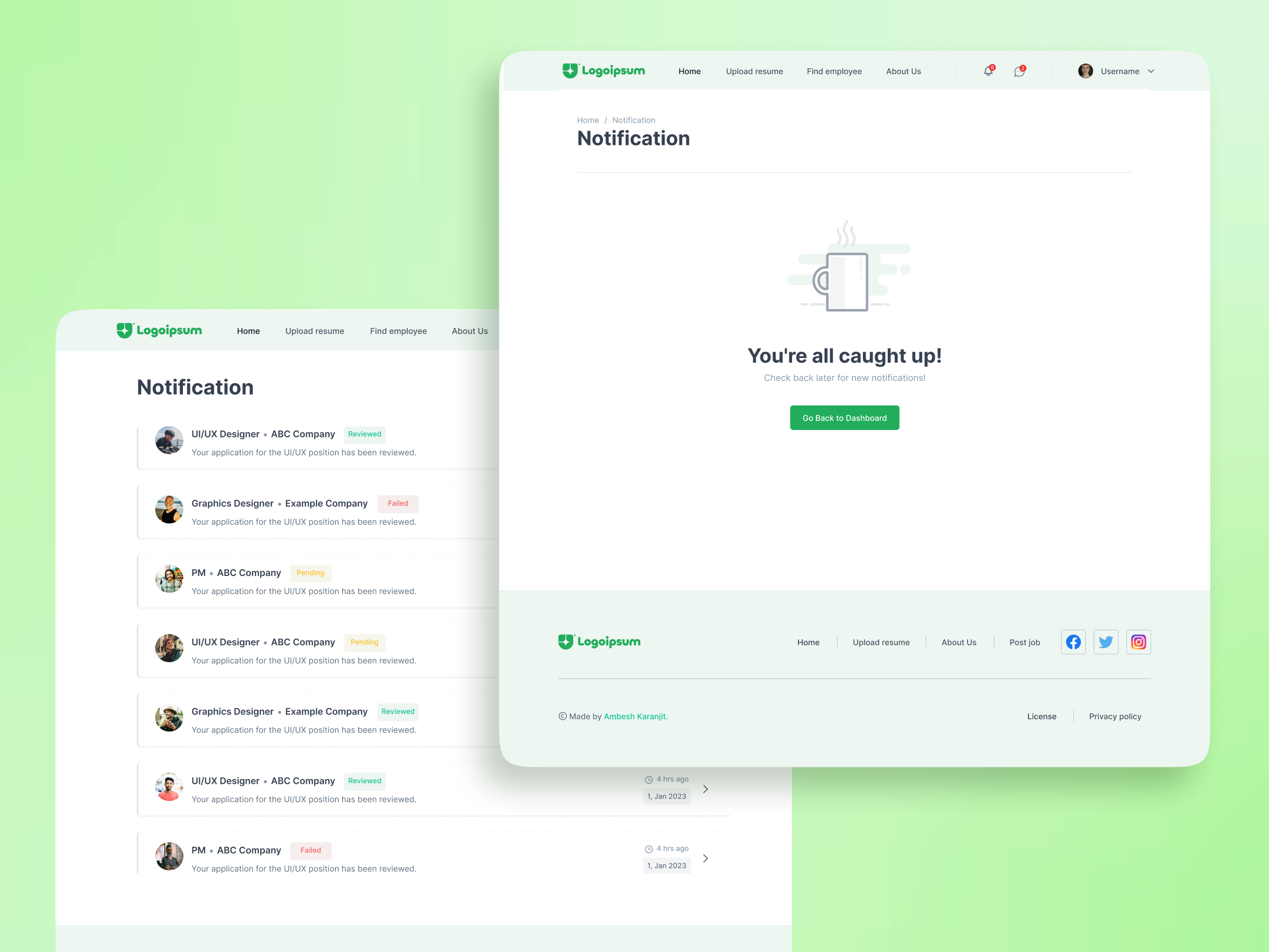 Notification States | Filled , Empty | UI Design app branding design graphic design illustration logo typography ui ux vector