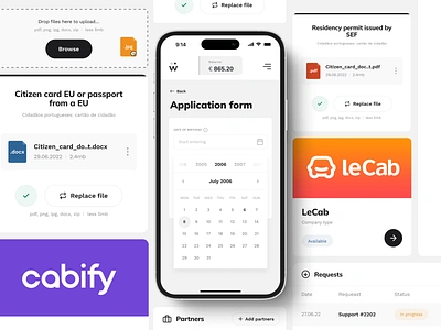 Sign up flow, mobile app for gig economy | Lazarev. adaptation app apple application button calendar card clean dashboard design interface mobile mobile design ui ui kit ux