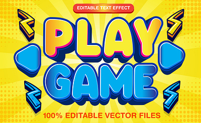 Play Game 3d editable text style Template 3d 3d text effect branding cartoon text design font effect game icon game poster gaming gaming background gaming poster graphic design illustration kids font kids play play game play game text effect vector vector text vector text mockup