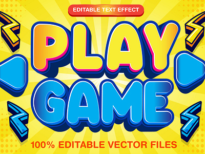 Play Game 3d editable text style Template 3d 3d text effect branding cartoon text design font effect game icon game poster gaming gaming background gaming poster graphic design illustration kids font kids play play game play game text effect vector vector text vector text mockup