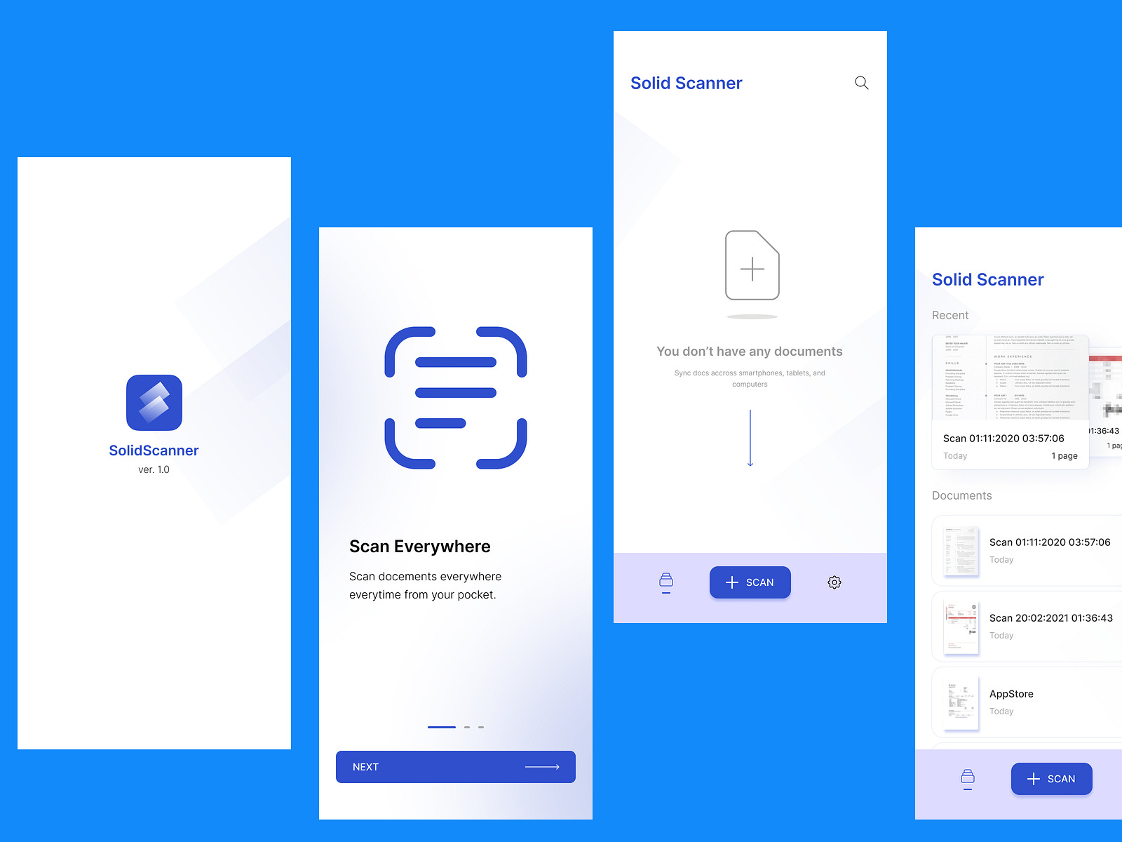 Mobile Scanner App Design by Naqvid on Dribbble