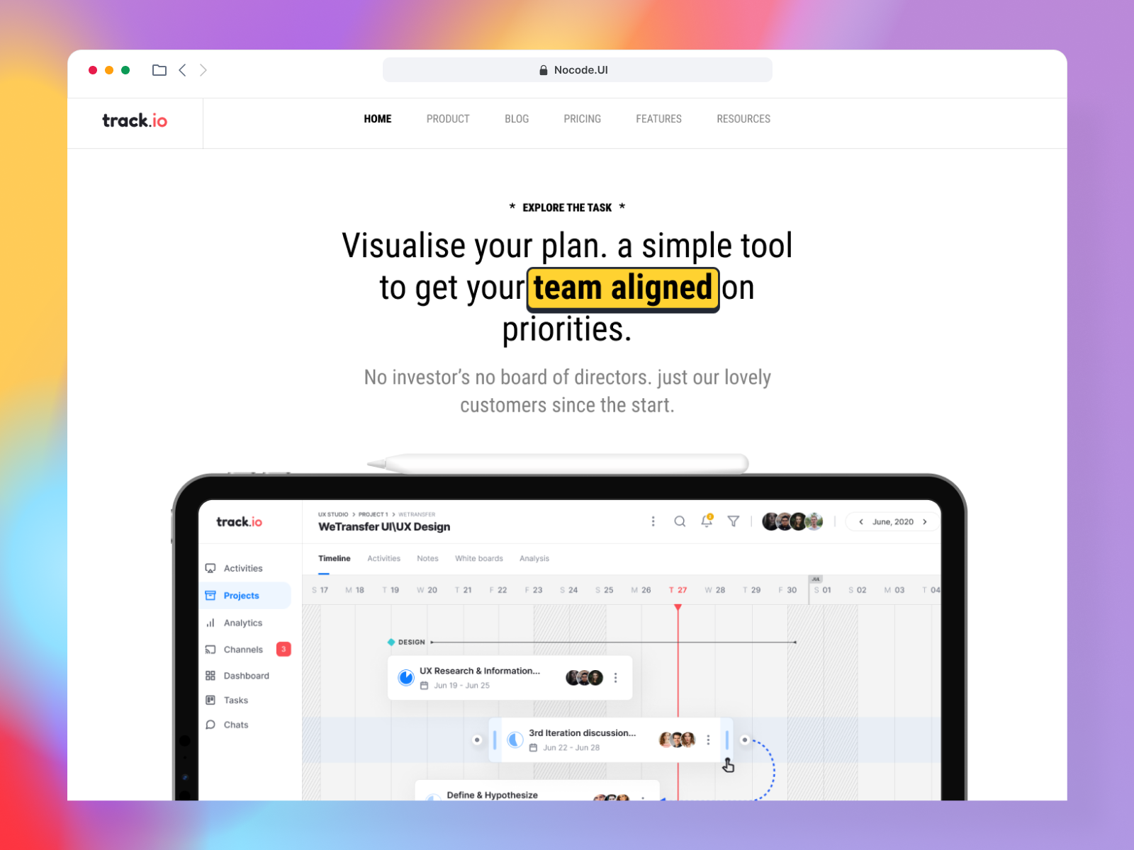Example of Web App (Saas) Product