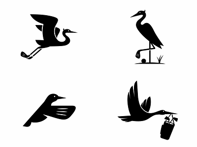 birds golf bird birds golf brand branding design golf graphic design icon logo symbol
