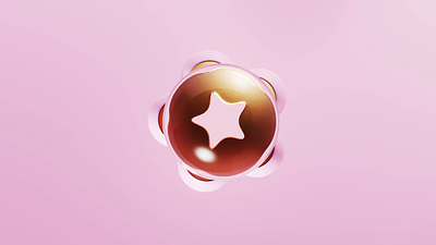 Pink Flower 3d animation branding candy design illustration pink sweet