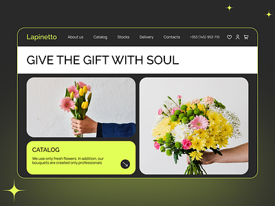 Flower online-shop design figma flower flower online shop modern online shop project typography ui uiux ux