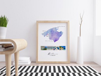 Personalized poster - Mallorca design gift personalized photo poster