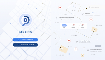 Parking UX/UI mobile app design logo mobile app design ui ux uxui