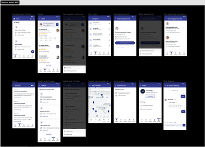 Patient-Doctor track mobile application ui