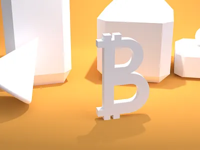 Cryptocurrecy 3d model. Illustartion 3d bitcoin blender 3d btc cryptocurrency graphic design illustration model spline