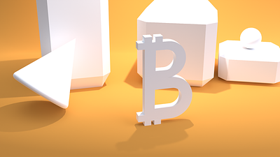 Cryptocurrecy 3d model. Illustartion 3d bitcoin blender 3d btc cryptocurrency graphic design illustration model spline