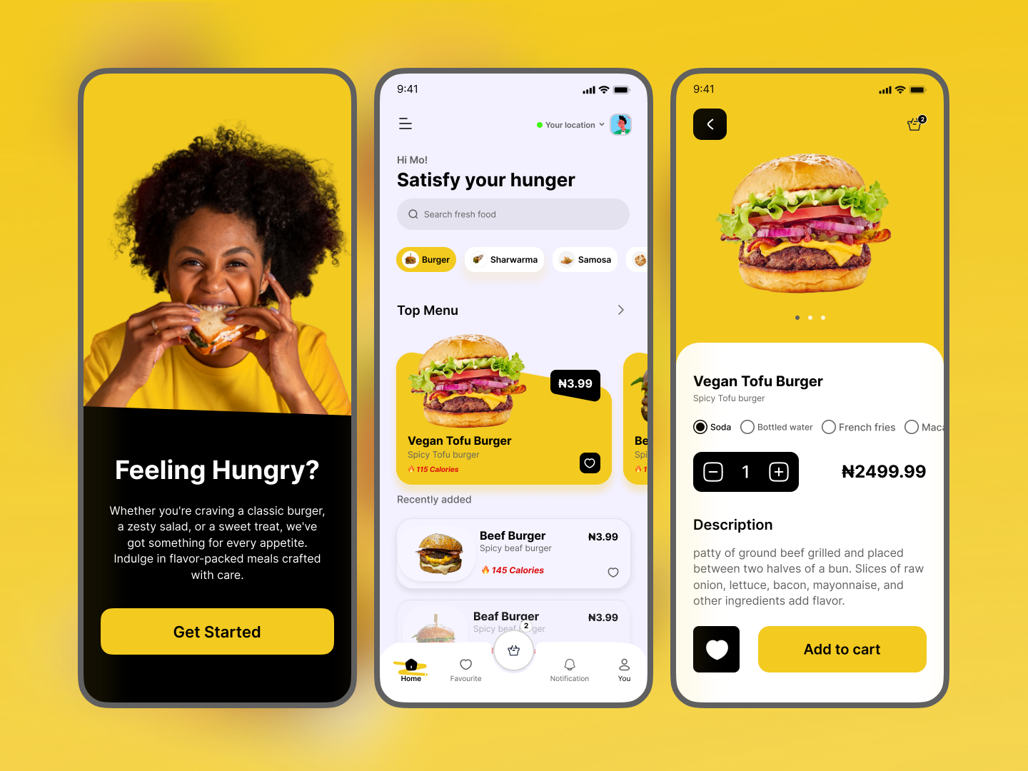 Food Shop App UI by Cephas Osayi on Dribbble