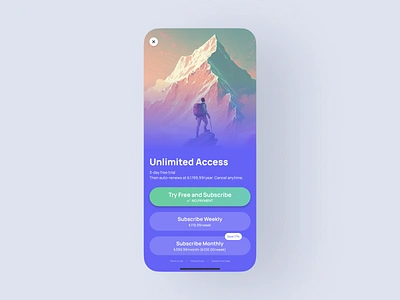 MentorAI Paywall Screen - Gateway to Growth ai colorful freemium gamification gamified gradient mentor mobile mobile app monetization motivation options packages payment paywall premium pricing trial ui ux