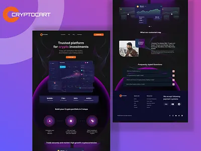 Cryptocart crypto landing page ui ux