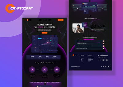 Cryptocart crypto landing page ui ux