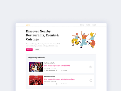 Event Web - Find Nearby events event fonts ui visual design