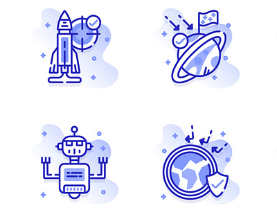 20 Space and Astronomy Icons astrology astronaut education icons logo rocket space uiux