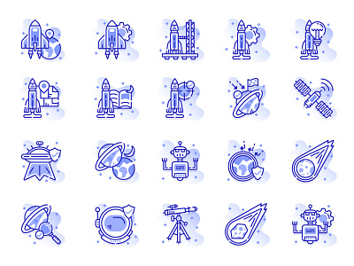 20 Space and Astronomy Icons astrology astronaut education icons logo rocket space uiux